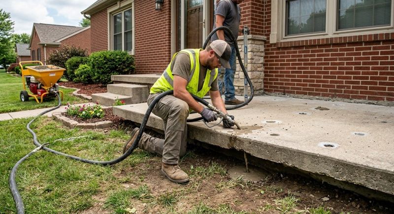 Concrete Settlement Repair in West Des Moines, IA