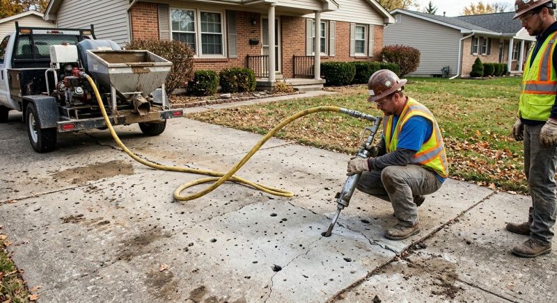 Sunken Driveway Lifting in Columbus, OH